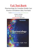 Pharmacology for Canadian Health Care Practice 3rd Edition Lilley Test Bank