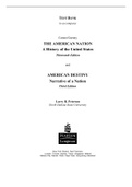 American Destiny Narrative of a Nation, Concise Edition, Combined Volume - Complete Test test bank - exam questions - quizzes (updated 2022)