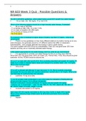 NR603 Week 3 Quiz Possible Questions & Answers / NR 603 Week 3 Quiz Possible Questions & Answers :Chamberlain College of Nursing (NEW-2022)(Answers, Download to score A)