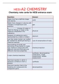 HESI-A2 CHEMISTRY Chemistry note cards for HESI entrance exam