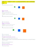 ASM 275 / ASM275 UNIT 1 LAB QUESTIONS AND ANSWERS Unit 1 - 2. 