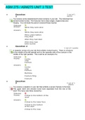 ASM 275 / ASM275 Unit Three Test.