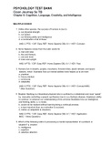 Exam (elaborations) CHEM 1120 PSYCHOLOGY TEST BANK Coon Journey 5e TB Chapter 8: Cognition, Language, Creativity, and Intelligence Graded A+