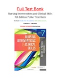 TEST BANK FOR NURSING INTERVENTIONS AND CLINICAL SKILLS 7TH EDITION BY POTTER