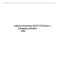 Liberty University ACCT 370 Exam 1 Complete solution 2022