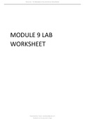 MODULE 9 LAB  WORKSHEET| GRADED A