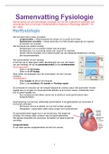 Samenvatting FYSIOLOGIE hoorcolleges + aanvullende literatuur; cursus Anatomie en Fysiologie (AB_1176); studie Gezondheid en Leven (G&L) jaar 2, biomedische major.