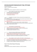 NR 508 ADVANCED PHARMACOLOGY FINAL TEST BANK QUESTIONS AND ANSWERS