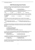 NRSG 101 HESI Pharmacology Exam Practice- Mt. San Antonio College