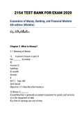 2154 Test Bank Economics of Money, Banking, and Financial Markets 6th edition.