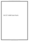 NUR 577 AANP Exam Pearls 