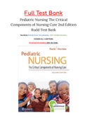 Pediatric Nursing The Critical Components of Nursing Care 2nd Edition Rudd Test Bank