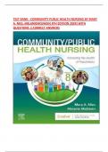 TEST BANK - COMMUNITY PUBLIC HEALTH NURSING