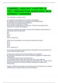 CAMPBELL BIOLOGY CHAPTER 12 TEST PREPARATION QUESTIONS WITH CORRECT ANSWERS