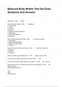 Balanced Body Written Test Out Exam Questions And Answers