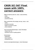 CNSR SCI 567 Final exam with 100- correct answers