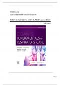 Test Bank for Egan’s Fundamentals of Respiratory Care, 12th edition by Kacmarek | Chapter 1-58  All Chapters (SELF ASSESSMENT GUIDE)