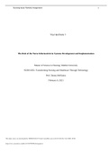 Summary WEEK 10 Assignment 6051 Transforming Nursing and Healthcare Through Technology.doc 6051 The Role of the Nurse Informaticist in Systems Development and Implementation Master of Science in Nursing, Walden University Nurs 6051: Transforming Nursing a