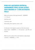 NURS 607 Advanced Physical  Assessment FINAL EXAM LATEST  2024 GRADED A+ (100% ACCURATE  FALL)