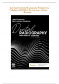 Test Bank For Dental Radiography Principles And Techniques,( 6th Edition 2024), By Joen Iannucci ,Laura Howerton||ALL CHAPTERS INCLUDED||CORRECT ANSWERS WITH RATIONALES