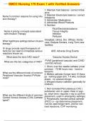 SMCC Nursing 175 Exam 1 with Verified Answers