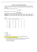 spearman rank correlation coeffient