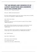 TOP 400 BRAND AND GENERIC/CPJE LATEST QUESTIONS AND ANSWERS WITH SOLUTIONS 2024