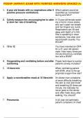  FISDAP (AIRWAY) EXAM WITH VERIFIED ANSWERS GRADED A+