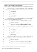 Pediatric Safe Dosage Drug Calculations