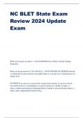 NC BLET State Exam Review 2024 Update Exam