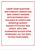  CAMRT EXAM QUESTIONS AND COMPLETE VERIFIED AND 100% CORRECT ANSWERS WITH RATIONALES WELL EXPLAINED BY EXPERTS AND GRADED A+ ALREADY PASSED!!!!!!!!!LATEST 2024 UPDATE  WITH 100% GUARANTEED SUCCESS AFTER DOWNLOAD ( ALL YOU NEED TO PASS YOUR EXAMS)