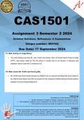 CAS1501 Assignment 3 (COMPLETE ANSWERS) Semester 2 2024 (854162) - DUE 17 September 2024 