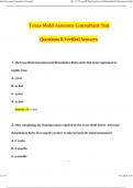 Texas Mold Assessor Consultant Latest 2024 Actual Questions and Verified Answers (2024 / 2025) A+ Grade 100% Guarantee Verified by Experts