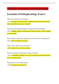 NUR2063: Essentials of Pathophysiology Exam 1: NUR2063: Essentials of Pathophysiology Exam 2: NUR2063: Essentials of Pathophysiology Final Exam: Updated APlus  Score Solutions ; Q's & A's