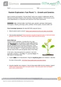 BIO 101 _ Fast Plants​ 1 – Growth and Genetics_Gizmos_2021 | Student Exploration: Fast Plants​ 1 – Growth and Genetics