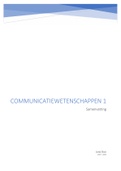 Samenvatting Communicatiewetenschappen 1 (Jan Loisen)