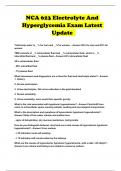 NCA 623 Electrolyte And Hyperglycemia Exam Latest Update 