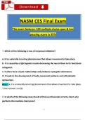 NASM CES Final Exam Actual Questions with Verified Answers (2024 / 2025), 100% Guarantee Pass Score