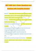 MKT 320F Unit 1 Exam Questions and Answers with Complete Solution