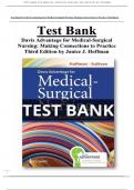 Test bank Davis Advantage for Medical-Surgical Nursing: Making Connections to Practice 3rd Edition by Hoffman