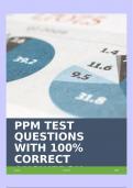 PPM TEST QUESTIONS WITH 100% CORRECT ANSWERS!!