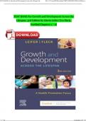 TEST BANK For Growth and Development Across the Lifespan, 3rd Edition By Gloria Leifer; Eve Fleck, Verified Chapters 1 - 16 Complete ISBN:9780323809436 Newest Edition 2024 Instant Pdf Download 