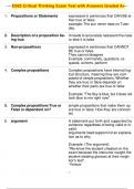 D265 Critical Thinking Exam Test with Answers Graded A+