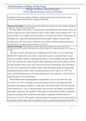 NR439: Evidence-Based Practice Week 6: Reading Research Literature Worksheet