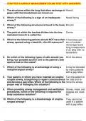 CHAPTER 9 AIRWAY MANAGEMENT EXAM TEST WITH ANSWERS