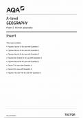 AQA A-LEVEL GEOGRAPHY INSERT 2024 (7037/2R) Paper 2;Human geography