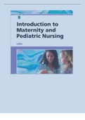 Introduction To Maternity And Pediatric Nursing 8th Edition Test Bank by Gloria Leifer ISBN: 9780323483971 0323483976 9780323550666 323550665[Q&A WITH RATIONALE] 