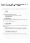 Hondros NUR166 Final Exam Questions and 100% Correct Answers 2024-2025 Rated A+