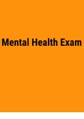 Mental Health Exam.