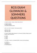 RCIS EXAM GLOWACKI & SOMMERS QUESTIONS